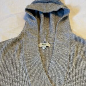 Aerie Oversized Comfy Gray Hooded Knit Pullover Women’s Size S/P